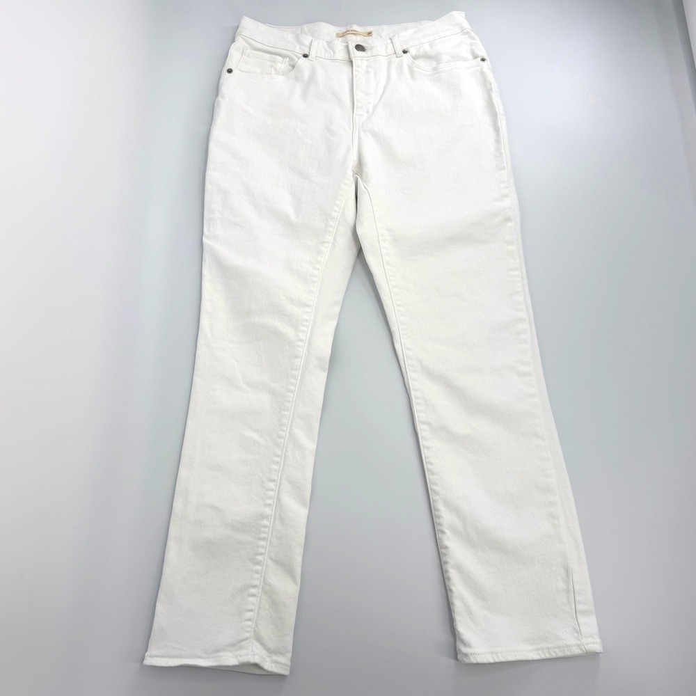 Levi's Classic Straight Jeans Womens 30/10M White Excellent Stretch Denim